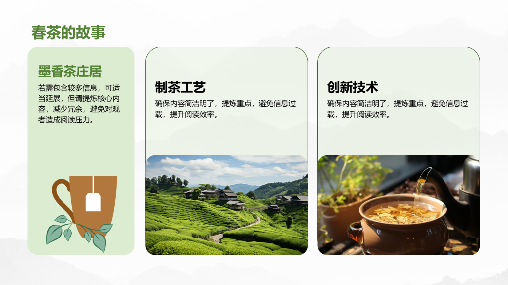 创意风茶叶PPT列表