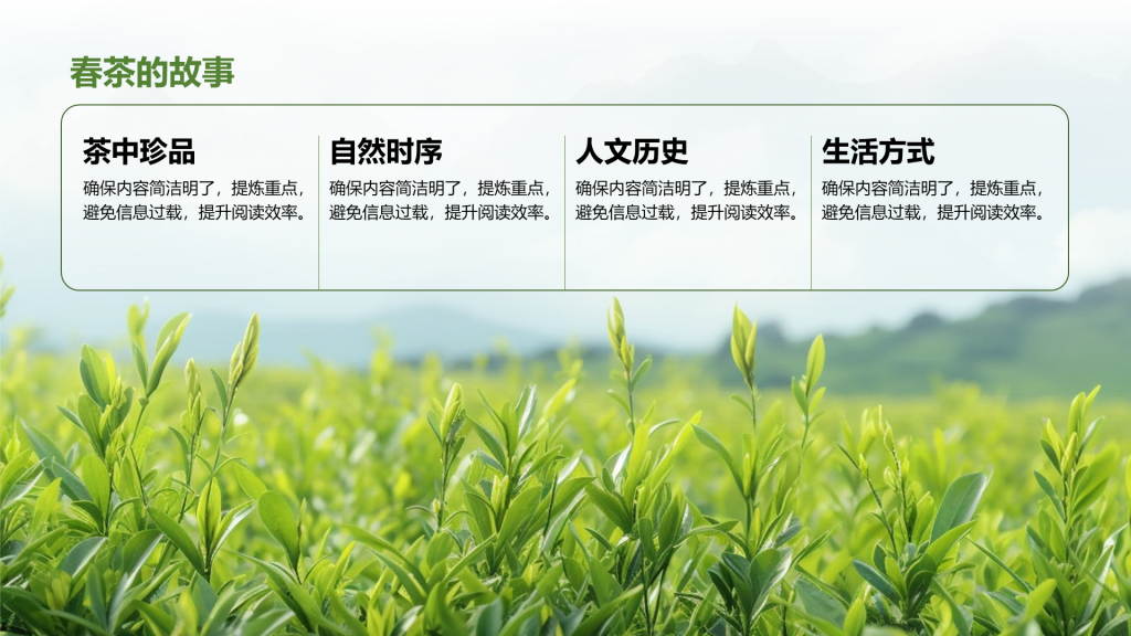 创意风茶叶PPT列表