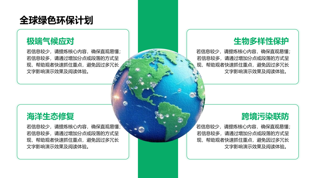 创意风绿色环保PPT列表