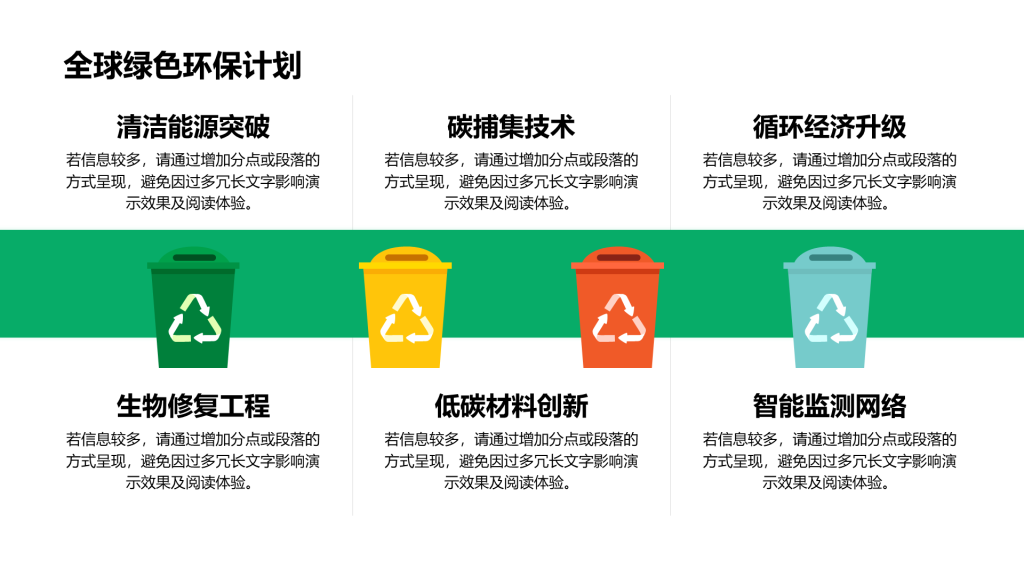 创意风绿色环保PPT列表