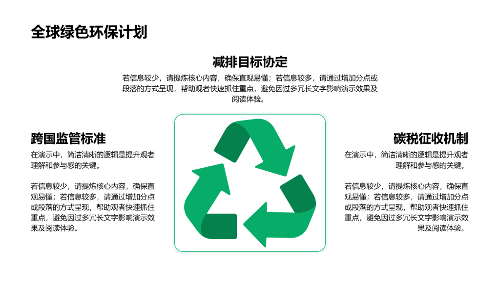 创意风绿色环保PPT列表
