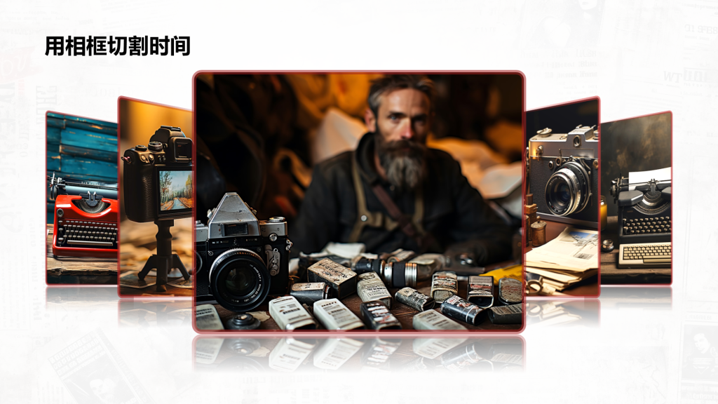 创意风照片墙PPT列表
