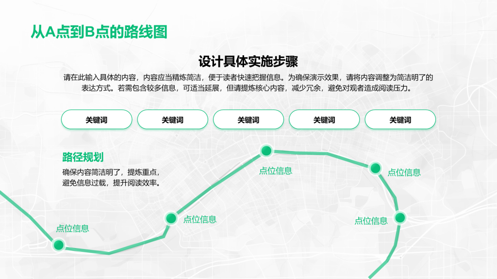 创意风线路图PPT列表