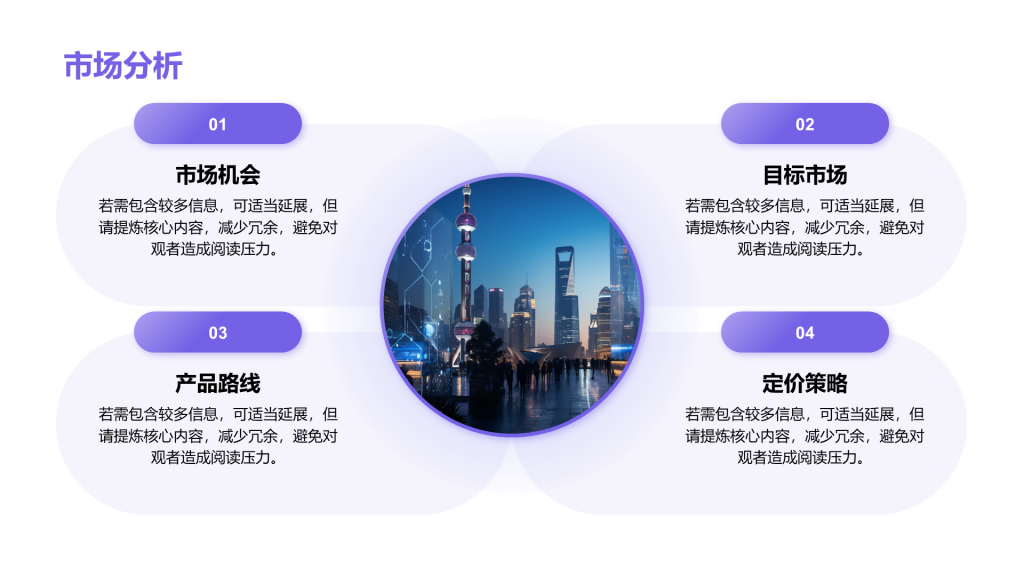 创意风市场分析PPT矩阵