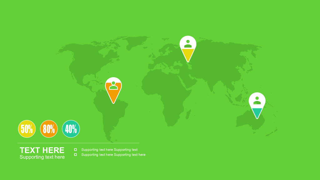 多色扁平PPT智能图表