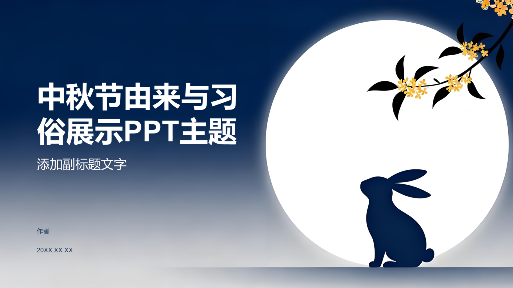 中秋节由来与习俗展示PPT主题