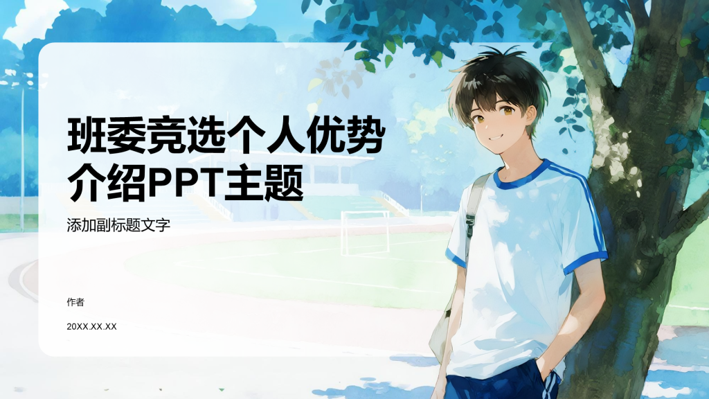 班委竞选个人优势介绍PPT主题