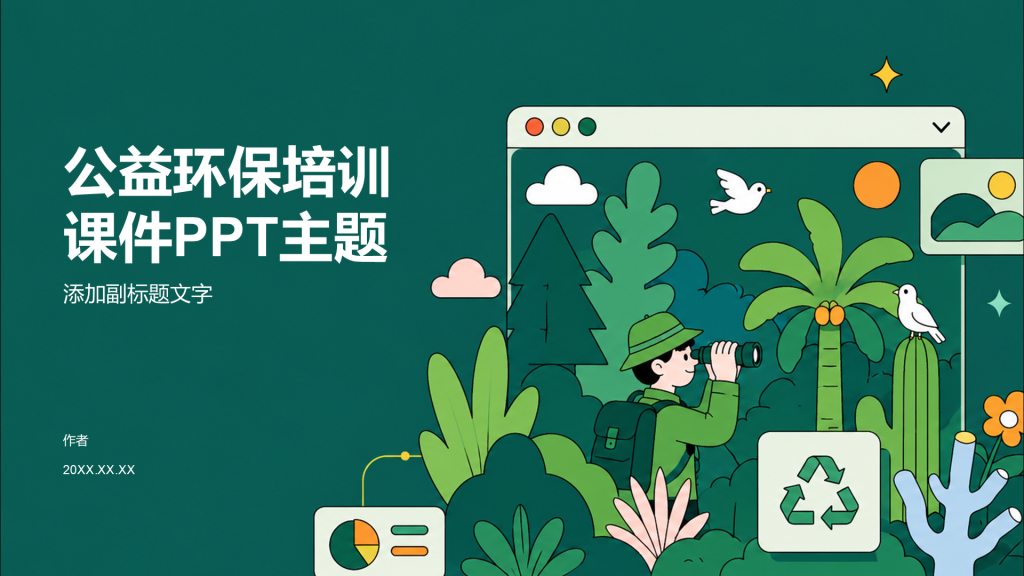 公益环保培训课件PPT主题