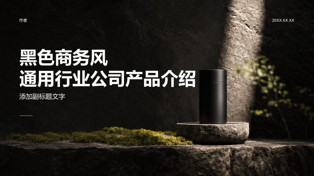 黑色商务风通用行业公司产品介绍