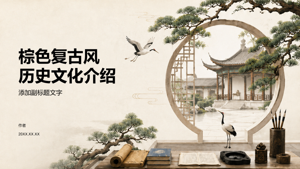 棕色复古风历史文化介绍