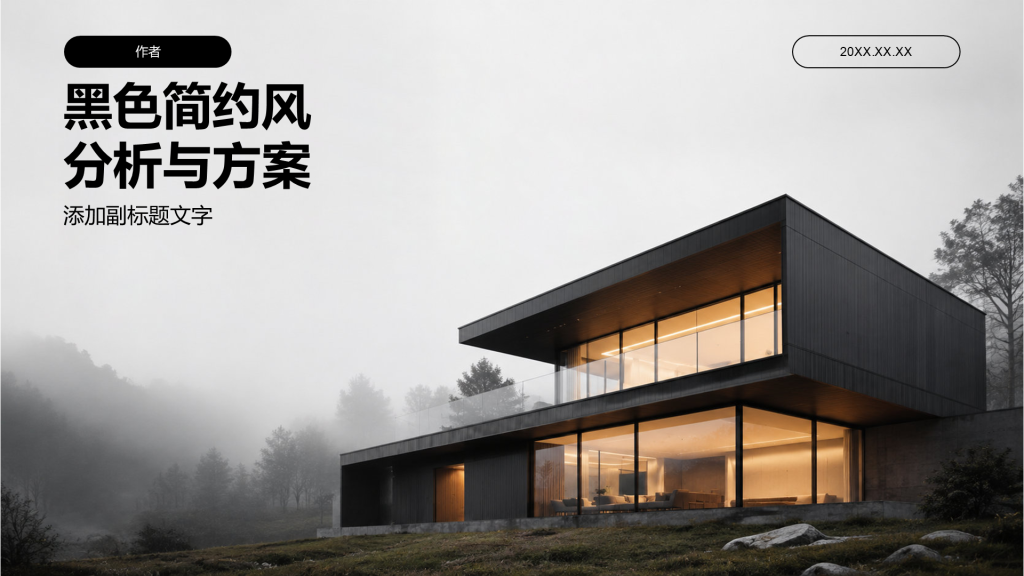 黑色简约风分析与方案