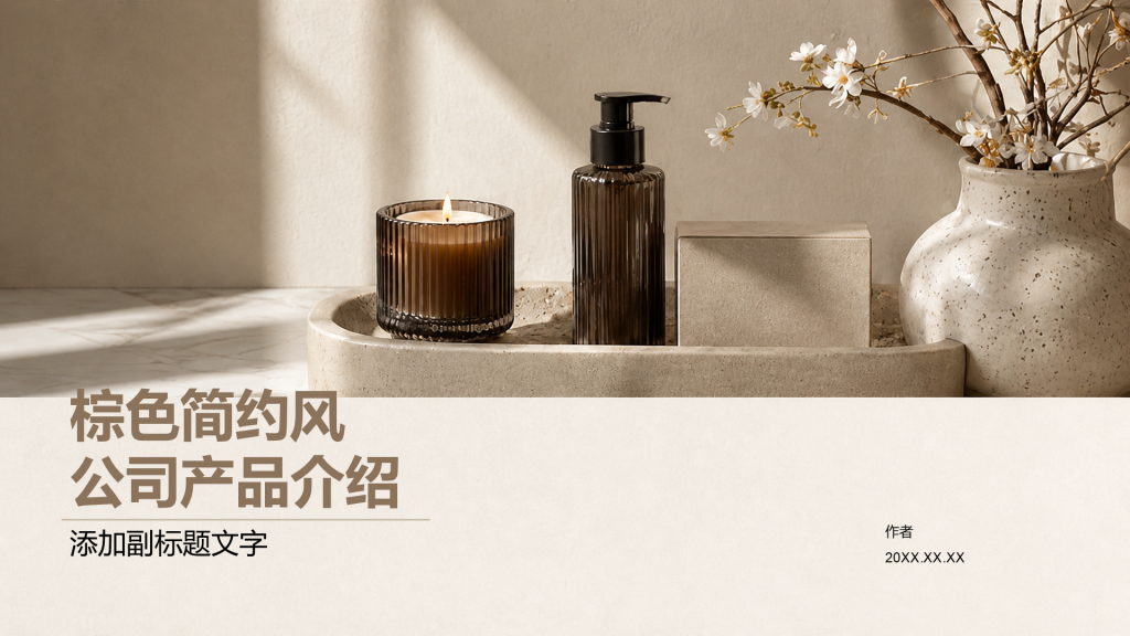 棕色简约风公司产品介绍