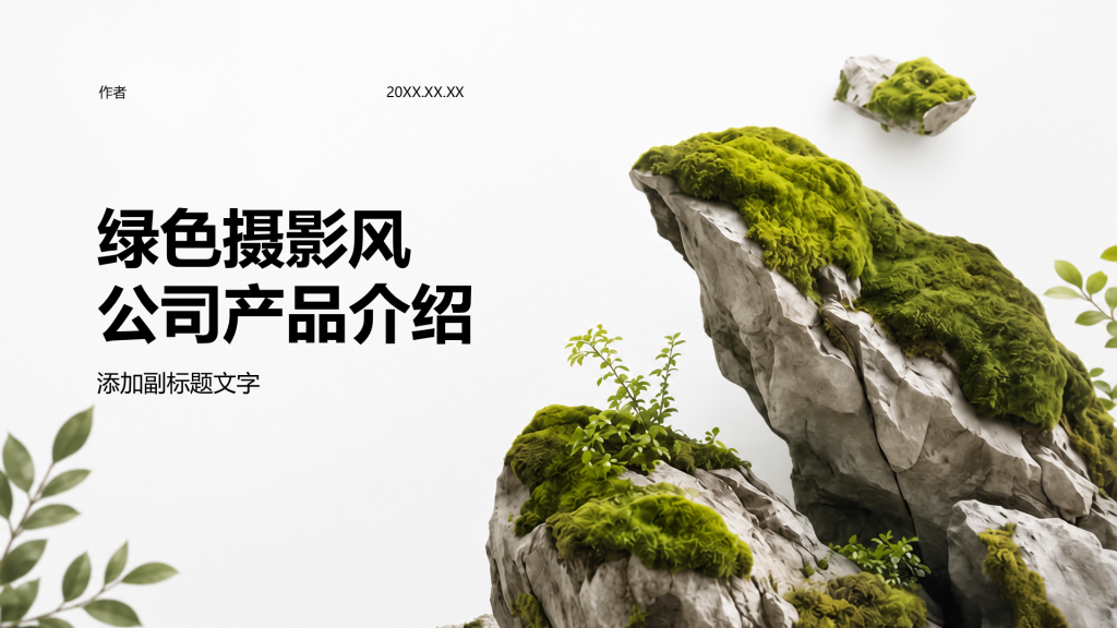 绿色摄影风公司产品介绍