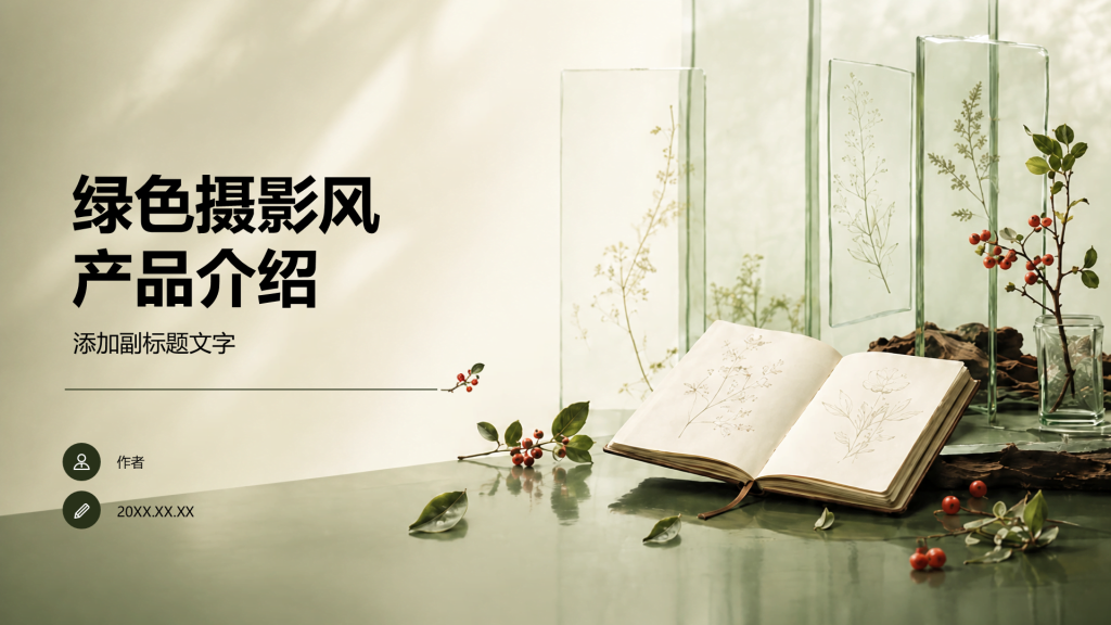 绿色摄影风产品介绍