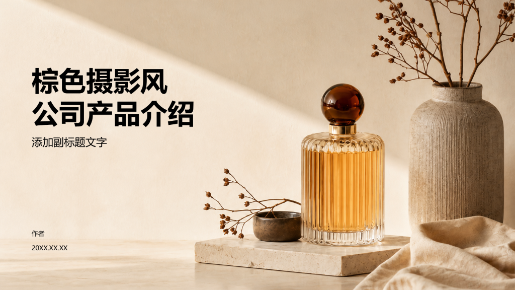 棕色摄影风公司产品介绍