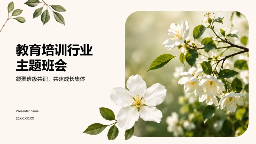 黄色小清新教育培训行业主题班会PPT模板