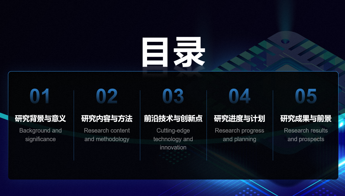 蓝色科技风电子信息工程专业开题答辩PPT